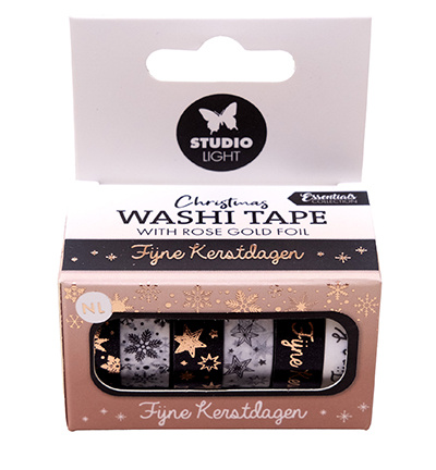 Studio Light SL Washi tape Black/white - NL - Rose gold Essentials nr.27