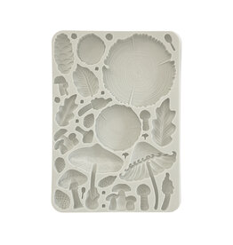 Stamperia Silicon mold A5 - Golden Harmony wood and mushrooms