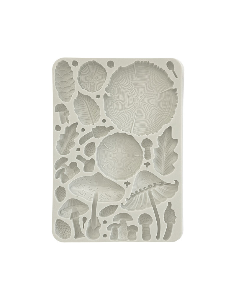 Stamperia Silicon mold A5 - Golden Harmony wood and mushrooms