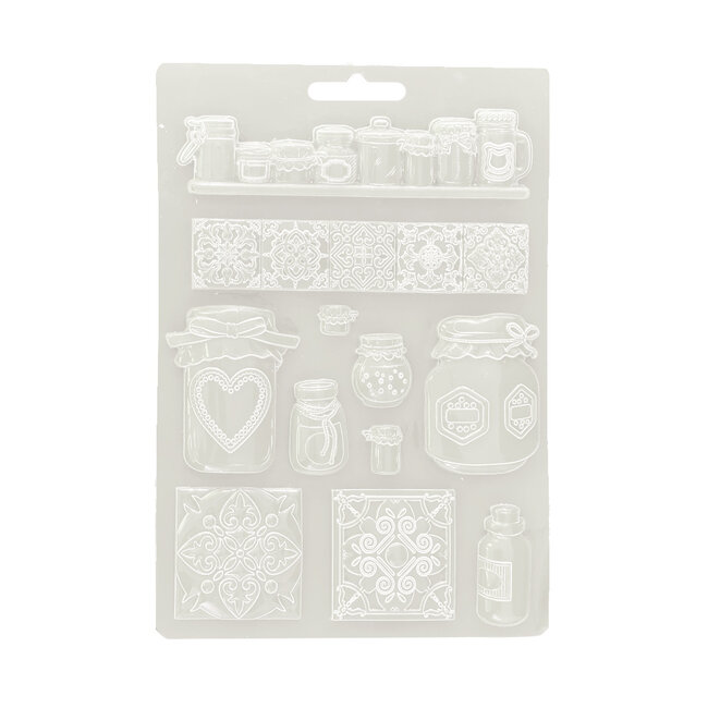 Stamperia Soft Mould A5 - Golden Harmony pots