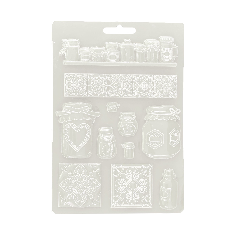 Stamperia Soft Mould A5 - Golden Harmony pots