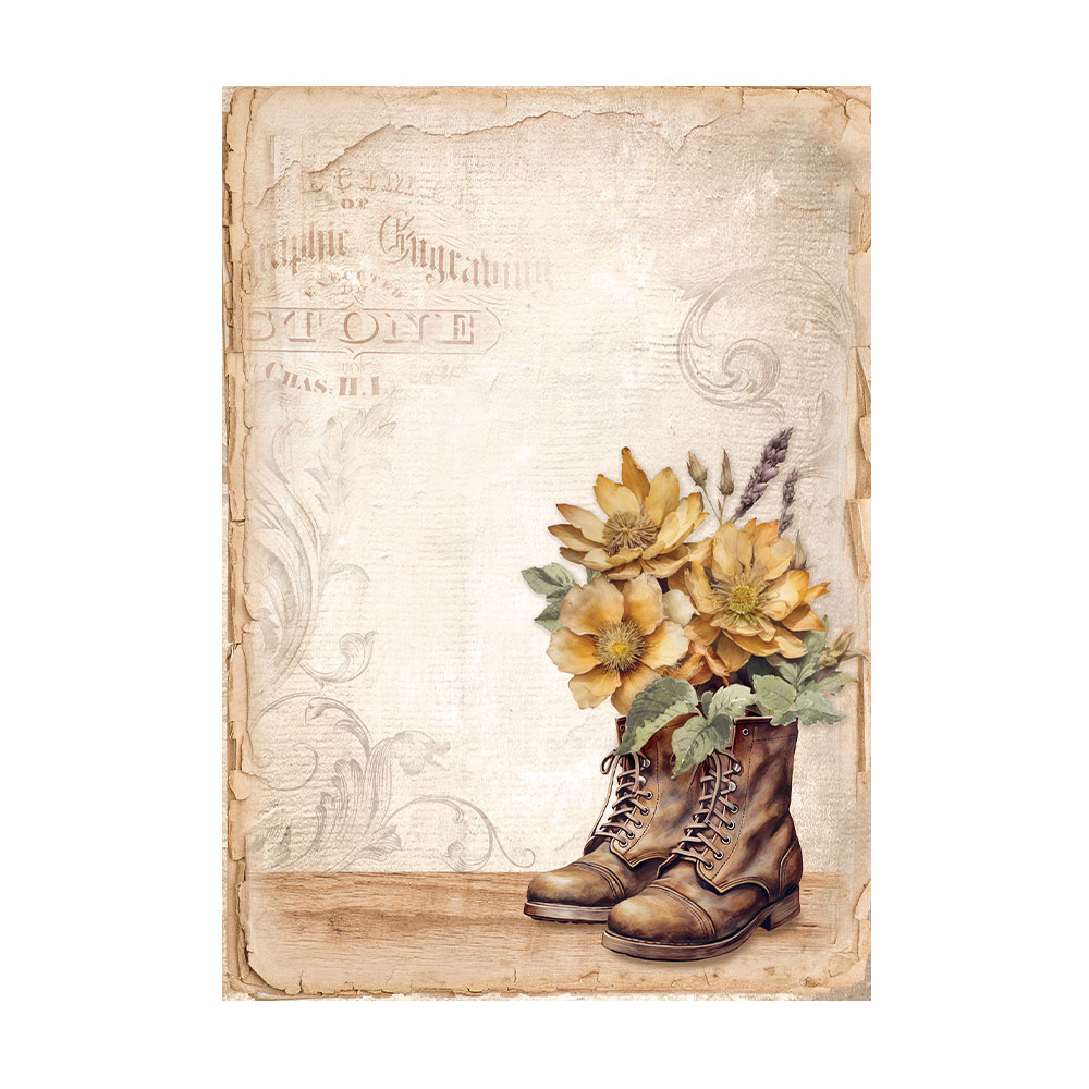 Stamperia Selection 8 Rice paper A6 backgrounds - Golden Harmony