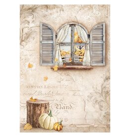 Stamperia A4 Rice paper packed - Golden Harmony window