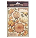 Stamperia Colored Wooden shape A5 - Golden Harmony pumpkins