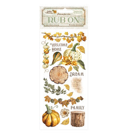 Stamperia Rub-on cm 10,16x21,6 - Golden Harmony pumpkins