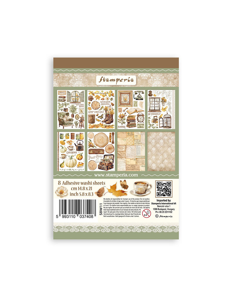 Stamperia Washi pad 8 sheets A5 - Golden Harmony