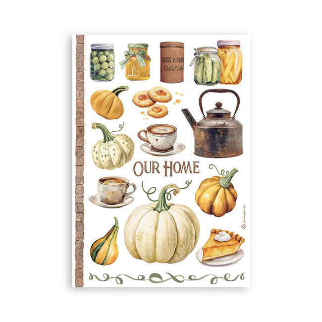 Stamperia Washi pad 8 sheets A5 - Golden Harmony