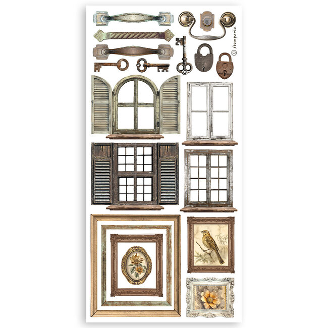 Stamperia Paper cut-outs Double Face - 4 sheets cm. 15x30,5 - Golden Harmony