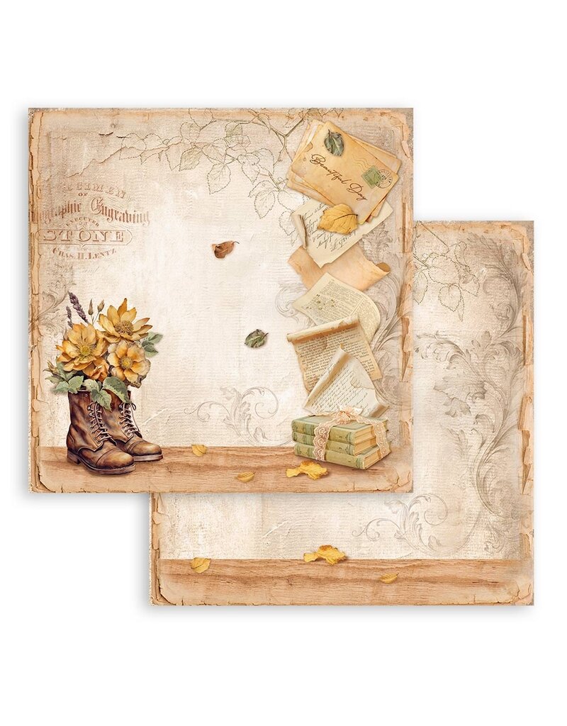 Stamperia Scrapbooking Double face sheet - Golden Harmony boots