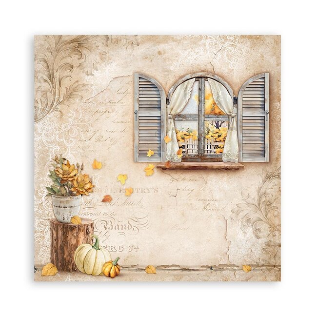 Stamperia Scrapbooking Pad 22 sheets cm 30,5x30,5 (12"x12") Single face - Golden Harmony