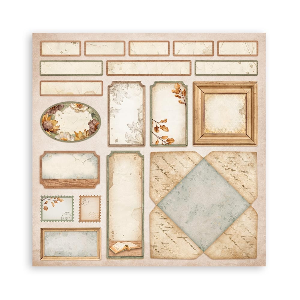 Stamperia Scrapbooking Pad 22 sheets cm 30,5x30,5 (12"x12") Single face - Golden Harmony