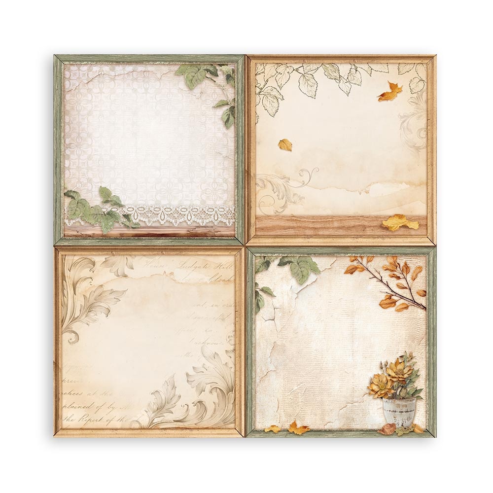 Stamperia Scrapbooking Pad 22 sheets cm 30,5x30,5 (12"x12") Single face - Golden Harmony