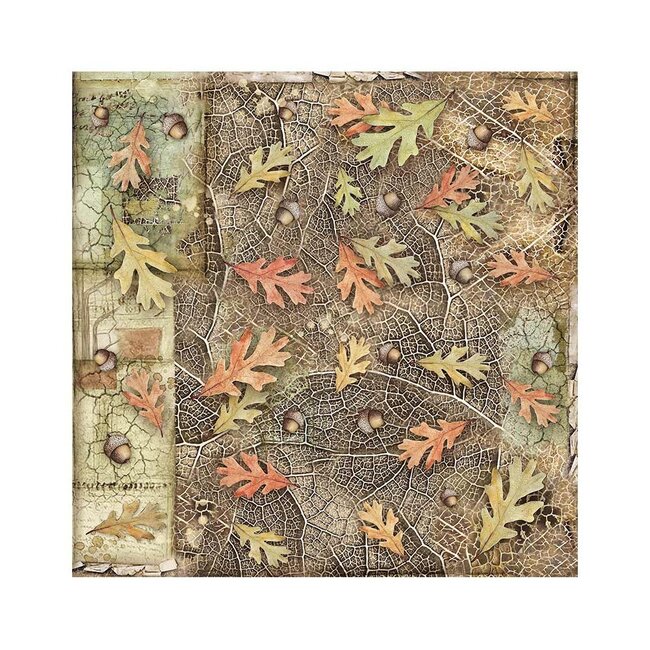 Stamperia Pack 4 sheets fabric cm 30x30 - Forest