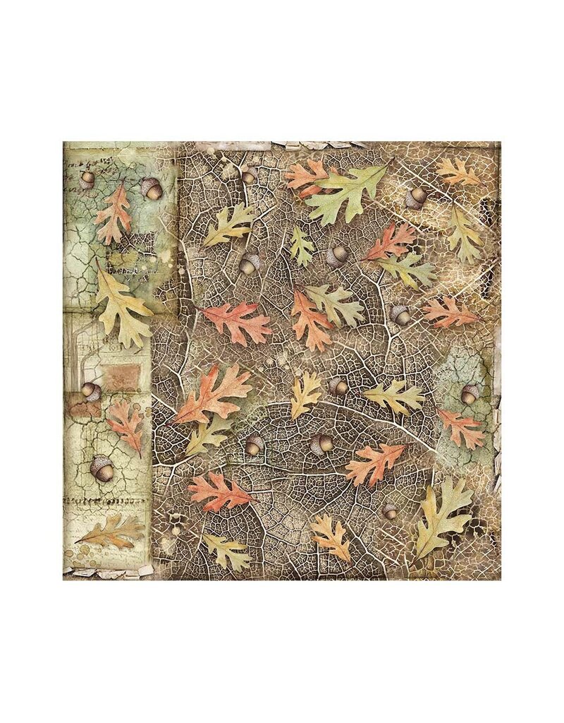 Stamperia Pack 4 sheets fabric cm 30x30 - Forest