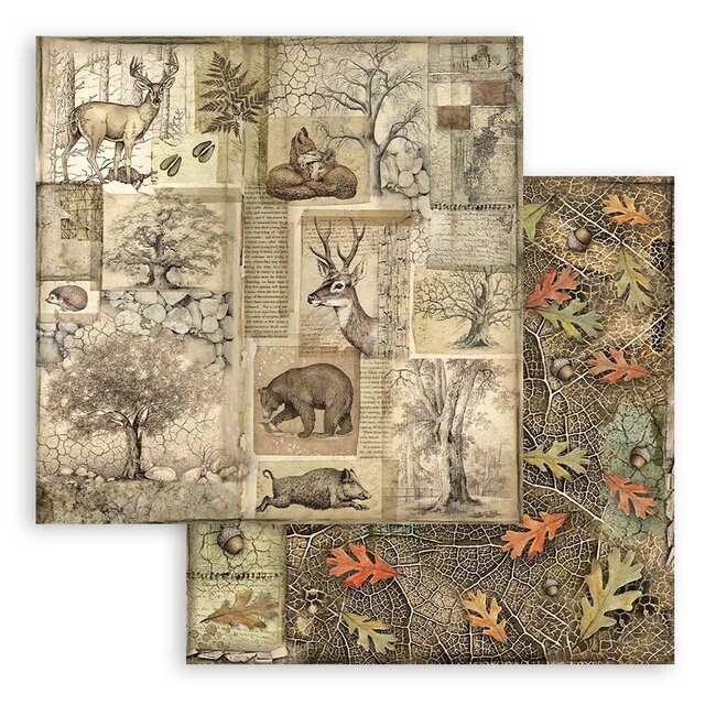 Stamperia Scrapbooking Pad 10 sheets cm 30,5x30,5 (12"x12") - Forest