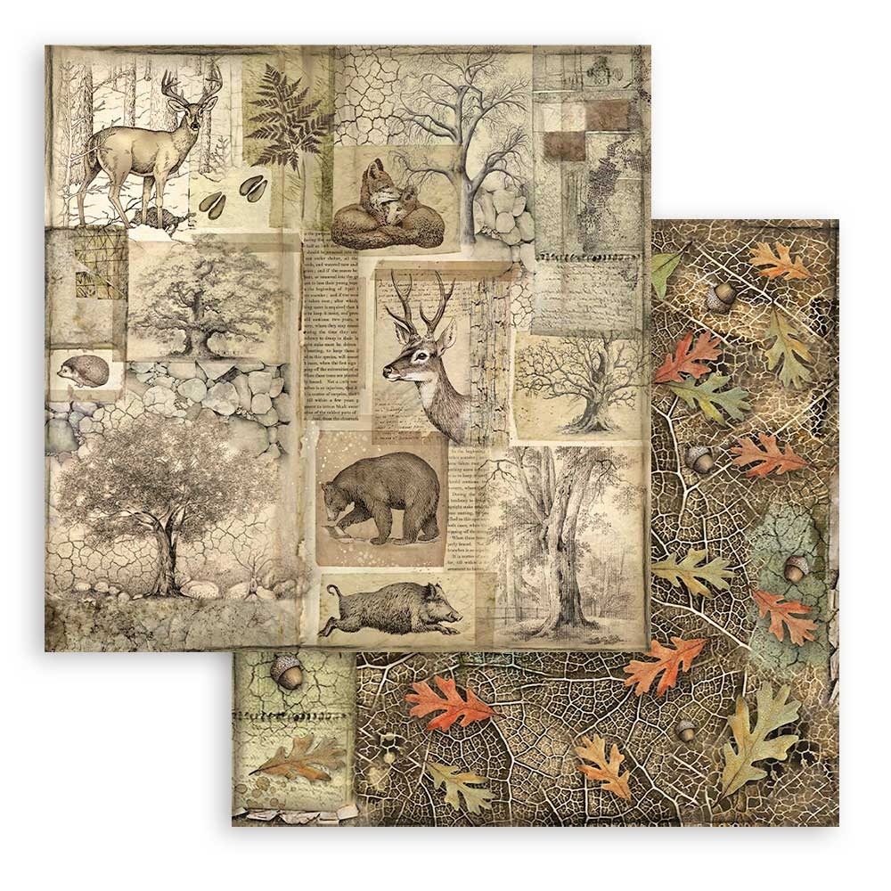 Stamperia Scrapbooking Pad 10 sheets cm 30,5x30,5 (12"x12") - Forest