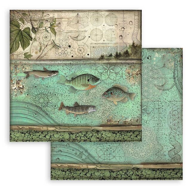 Stamperia Papierblok 20,3x20,3 cm - 10 vellen - Forest