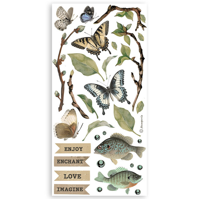 Stamperia Paper cut-outs Double Face - 4 sheets cm. 15x30,5 - Forest