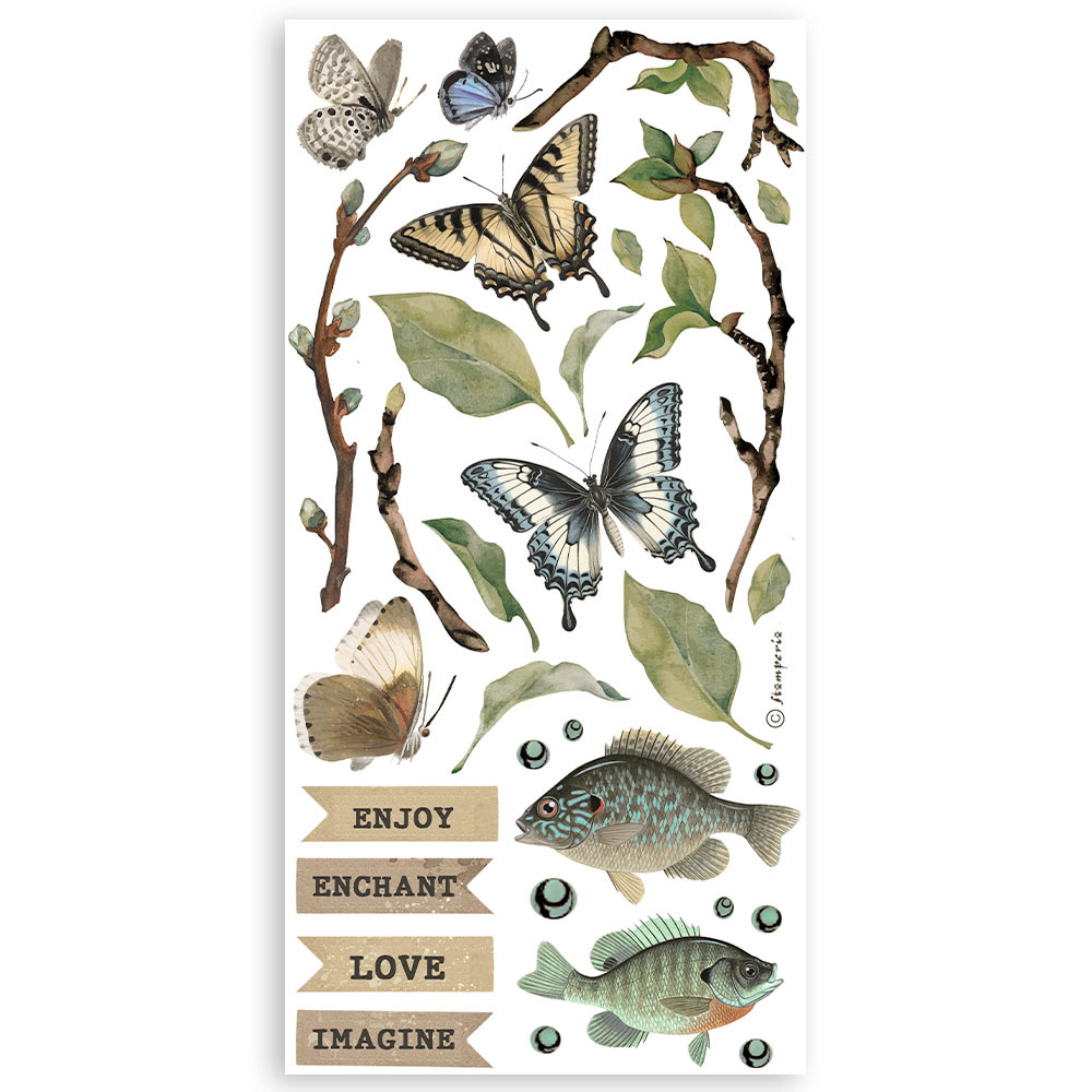 Stamperia Paper cut-outs Double Face - 4 sheets cm. 15x30,5 - Forest