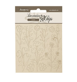 Stamperia Decorative chips cm 14x14 - Forest flowers