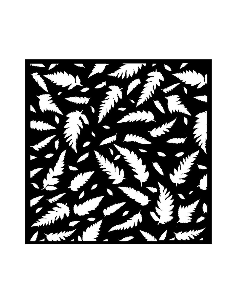 Stamperia Thick stencil cm 18X18 - Forest leaves pattern