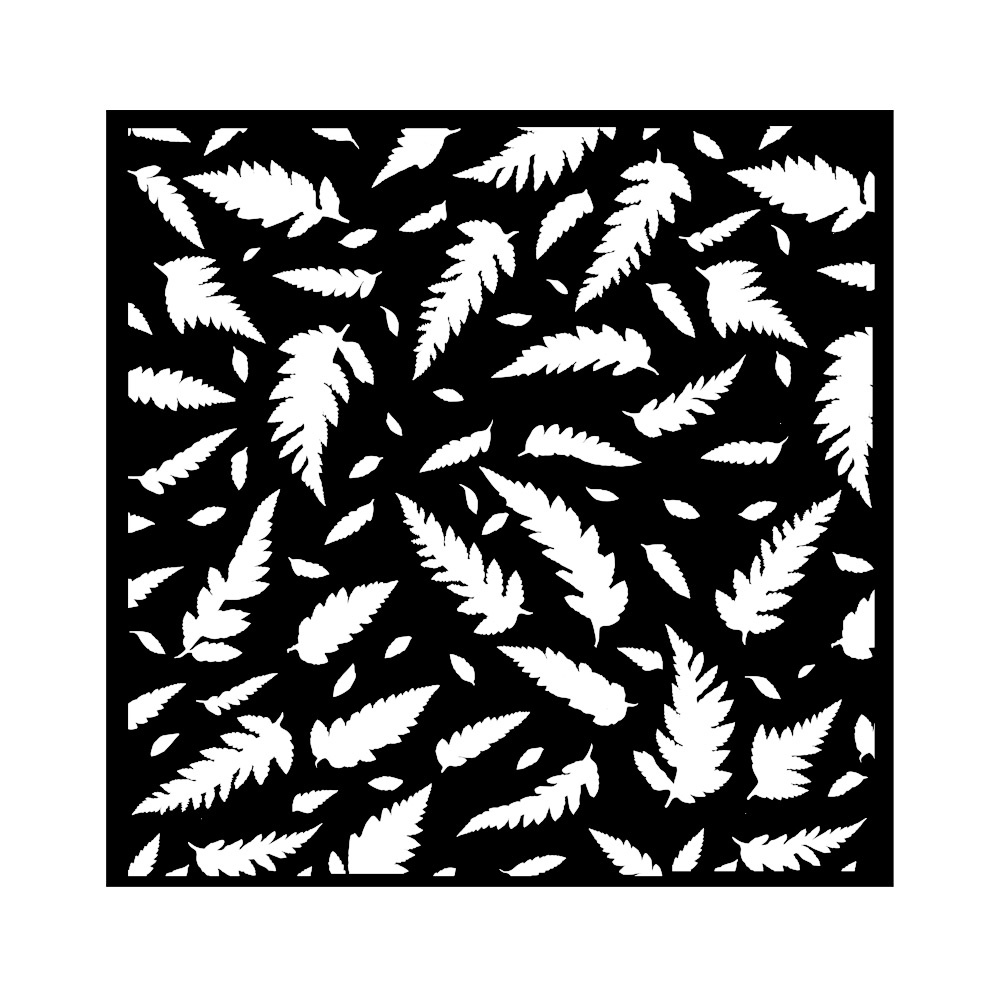 Stamperia Thick stencil cm 18X18 - Forest leaves pattern