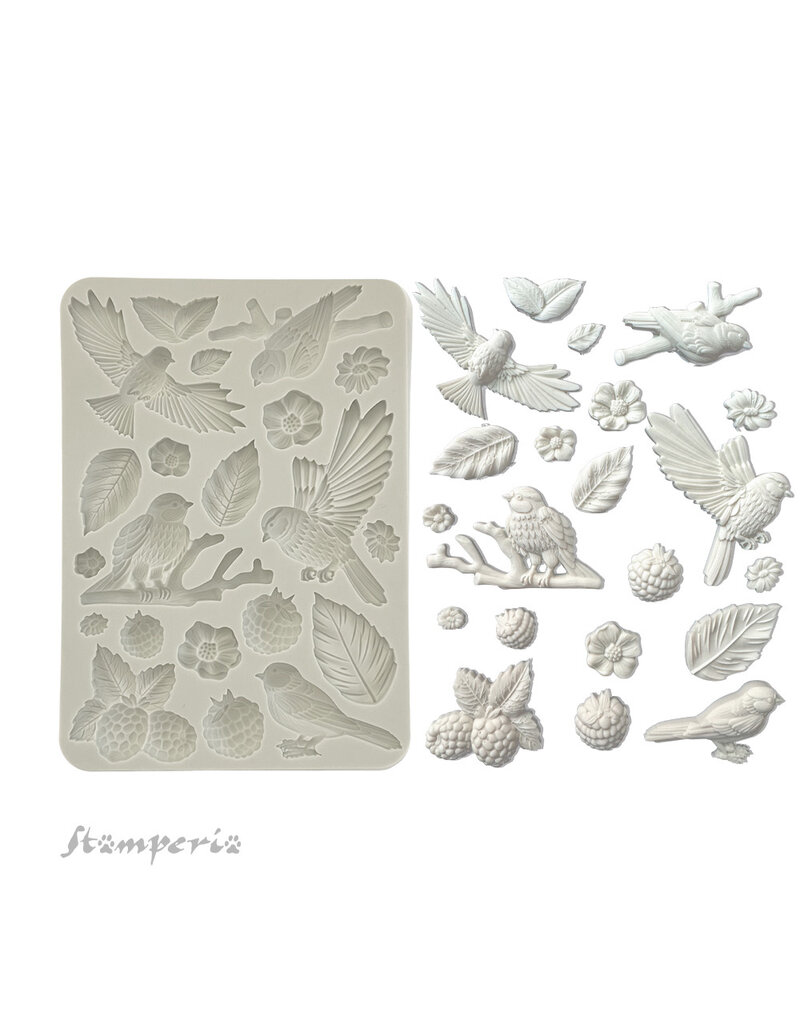 Stamperia Silicon mold A5 - Forest birds