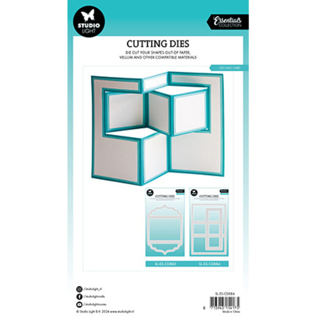 Studio Light SL Cutting Dies Zig-zag card Essentials nr.884