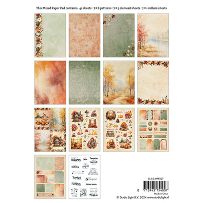 Studio Light SL Mixed paper pad Autumn Essentials nr.227