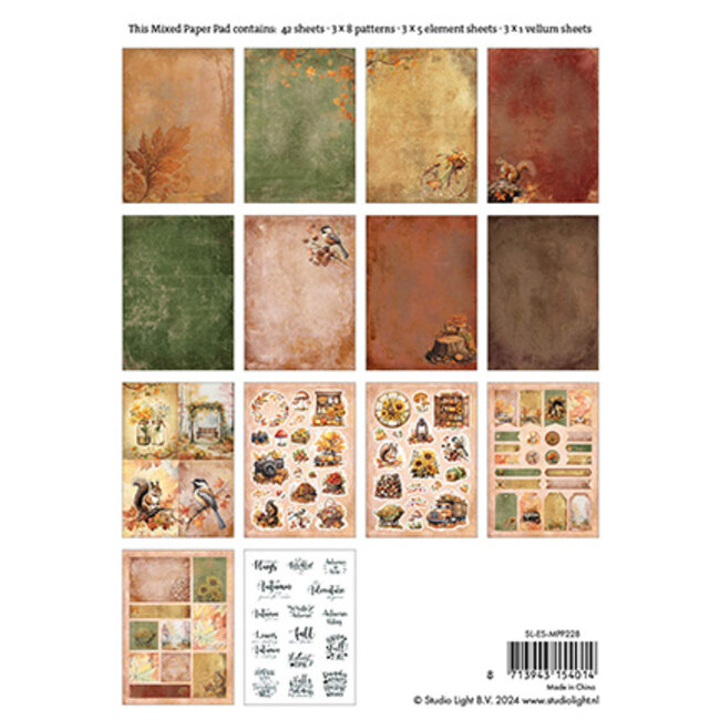 Studio Light SL Mixed paper pad Autumn Essentials nr.228