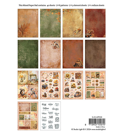 Studio Light SL Mixed paper pad Autumn Essentials nr.228