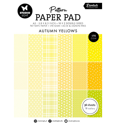 Studio Light SL Pattern paper pad Shades of yellow Essentials nr.233