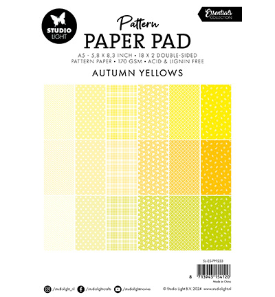 Studio Light SL Pattern paper pad Shades of yellow Essentials nr.233