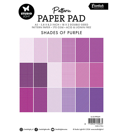 Studio Light SL Pattern paper pad Shades of purple Essentials nr.249