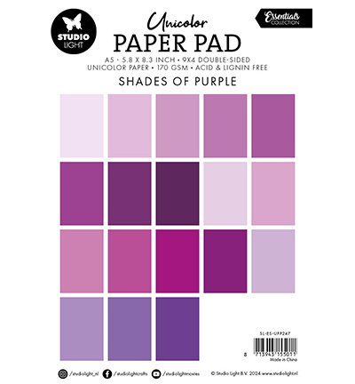 Studio Light SL Unicolor paper pad Shades of purple Essentials nr.247