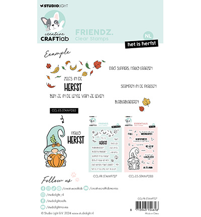 Studio Light - Creative Craftlab CCL Clear Stamp Het is Herfst Friendz nr.727