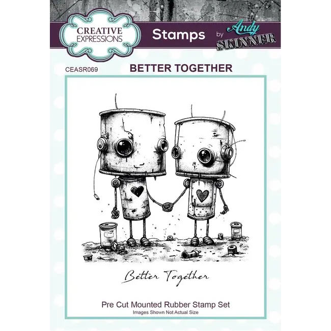 creative expressions Andy Skinner Pre-Cut Rubber Stamp Botology Better Together (CEASR069)