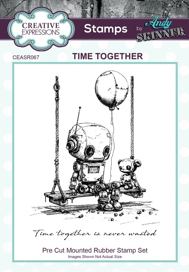 creative expressions Andy Skinner Pre-Cut Rubber Stamp Botology Time Together (CEASR067)