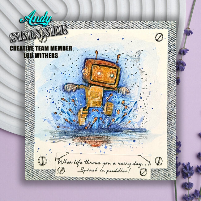 creative expressions Andy Skinner Pre-Cut Rubber Stamp Botology Rainy Day (CEASR066)