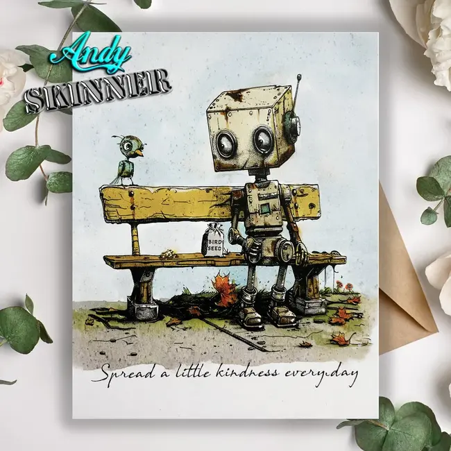 creative expressions Andy Skinner Pre-Cut Rubber Stamp Botology Spread A Little Kindness (CEASR065)
