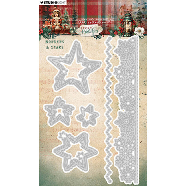 Studio Light JMA Cutting Die Borders & stars Festive Nostalgia nr.903