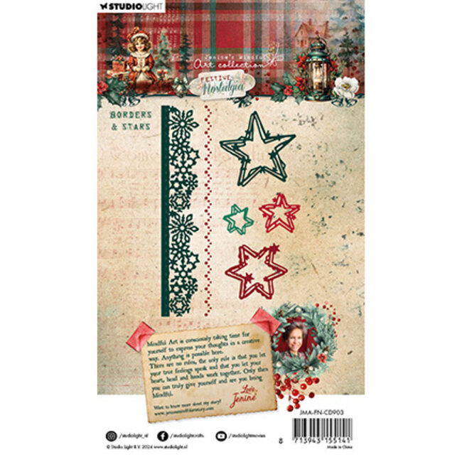 Studio Light JMA Cutting Die Borders & stars Festive Nostalgia nr.903