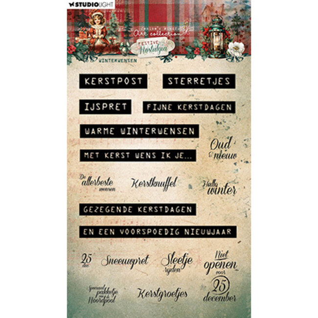 Studio Light JMA Clear Stamp Winterwensen Festive Nostalgia nr.754