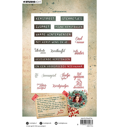 Studio Light JMA Clear Stamp Winterwensen Festive Nostalgia nr.754