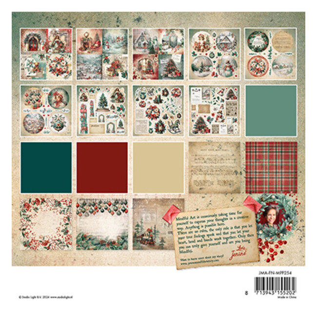 Studio Light JMA Mixed Paper Pad Vellum, Unicolor & elements Festive Nostalgia nr.254