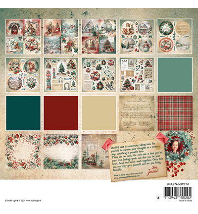 Studio Light JMA Mixed Paper Pad Vellum, Unicolor & elements Festive Nostalgia nr.254