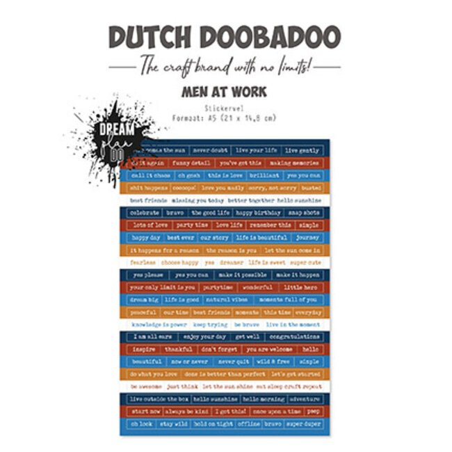 Dutch Doobadoo DDBD Dutch Sticker Art Men at work