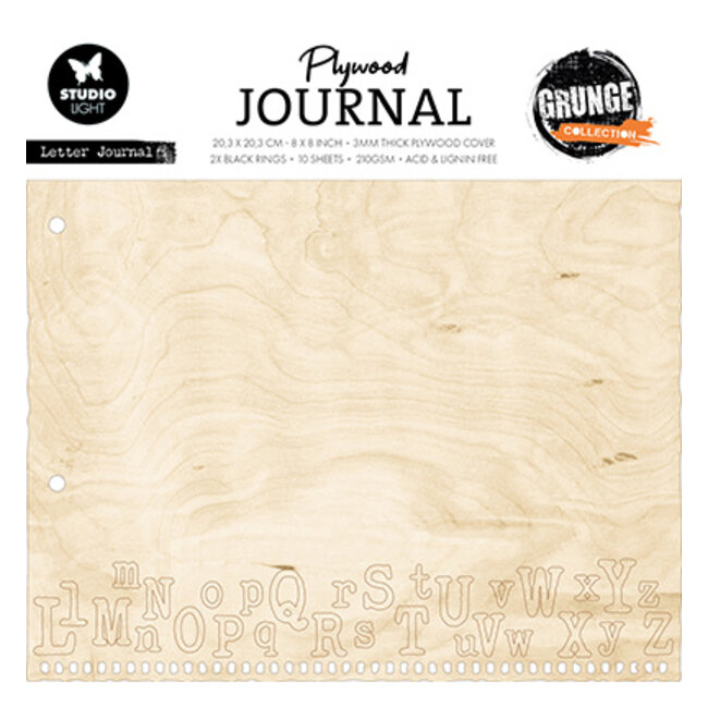 Studio Light SL Plywood Journal Letter Journal Grunge Collection nr.08