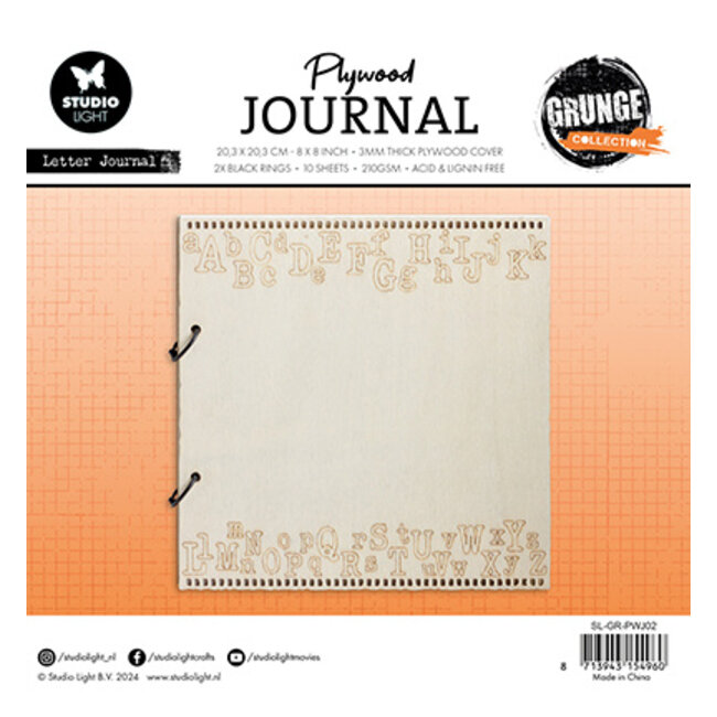 Studio Light SL Plywood Journal Letter Journal Grunge Collection nr.08