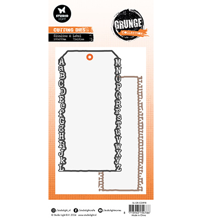 Studio Light SL Cutting Die Slimline & label Grunge Collection nr.898